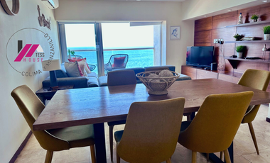 HERMOSO DEPARTAMENTO A PIE DE PLAYA EN RENTA PLAYA AZUL MANZANILLO