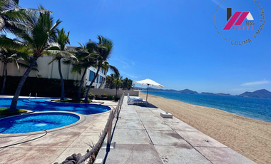 HERMOSO DEPARTAMENTO A PIE DE PLAYA EN RENTA PLAYA AZUL MANZANILLO