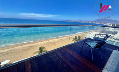 HERMOSO DEPARTAMENTO A PIE DE PLAYA EN RENTA PLAYA AZUL MANZANILLO
