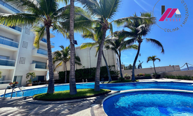 HERMOSO DEPARTAMENTO A PIE DE PLAYA EN RENTA PLAYA AZUL MANZANILLO