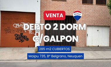 VENTA DEPTO 2 DORM. 2 COCH. Y GALPON APTO TALLER