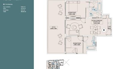 Departamento en pozo en Barrio Norte