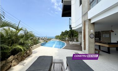 Loft amoblado vista al mar en Barbasquillo, Edif. Diamante, Manta