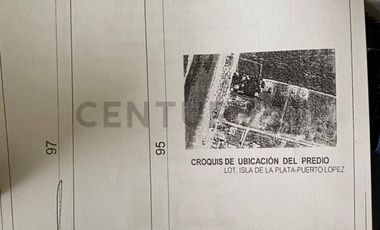 TERRENO FRENTE AL MAR DE PUERTO LÓPEZ EN ZONA EXCLUSIVA