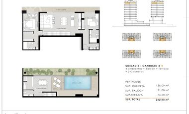 Departamento 2 ambientes con cochera en Belvedere Garden