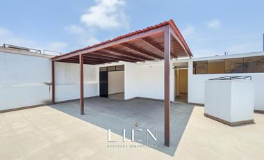 Departamento de amplias dimensiones y terraza enorme en Surco