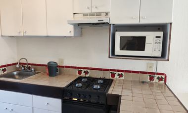 Departamento amueblado en renta en el Club de Tenis Burgos, en Temixco, Mor.