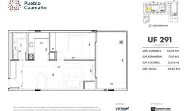 Departamento en Pozo 1 amb  UF 179 entrega Diciembre 2025 Pueblo Caamaño