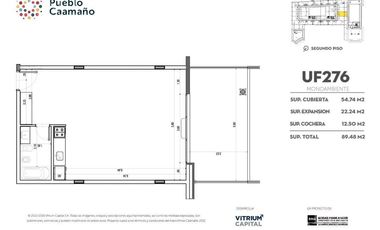 Departamento en Pozo 1 amb  UF 179 entrega Diciembre 2025 Pueblo Caamaño