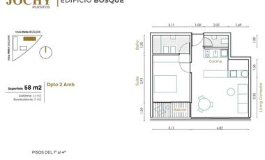 Departamento venta en el edificio Bosques, Puertos / Escobar