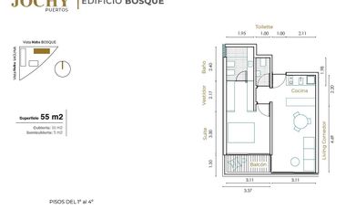 Departamento venta en el edificio Bosques, Puertos / Escobar