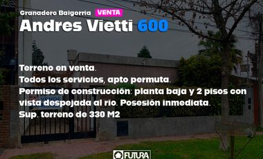 Lote de Terreno en Venta en Baigorria a pocas cuadras del Río
