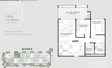 Departamento 4 ambientes en venta GREEN PALMERS