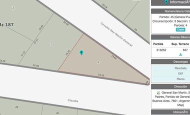 Terreno en excelente ubicacion en Sierra de los Padres