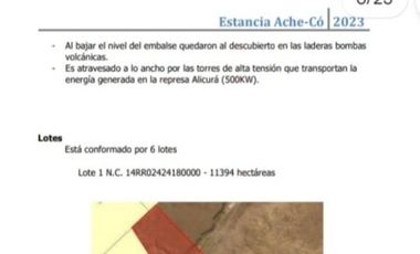 Estancia 22300 has. PIEDRA DEL AGUILA. Departamento de COLLON CURA. Provincia de Neuquén u$s 600 x Ha