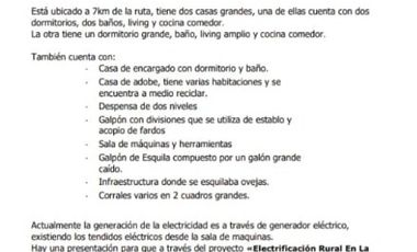 Estancia 22300 has. PIEDRA DEL AGUILA. Departamento de COLLON CURA. Provincia de Neuquén u$s 600 x Ha