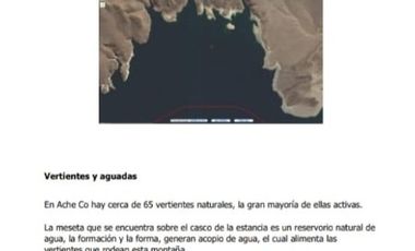 Estancia 22300 has. PIEDRA DEL AGUILA. Departamento de COLLON CURA. Provincia de Neuquén u$s 600 x Ha