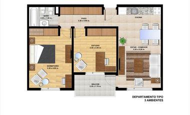 Departamento 2 dormitorios. A Estrenar. Edificio Paseo Gallesio, Zárate Centro