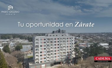 Departamento 1 dormitorio. A Estrenar. Edificio Paseo Gallesio, Zárate Centro
