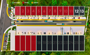 Bodega en parque sobre carretera a cancun