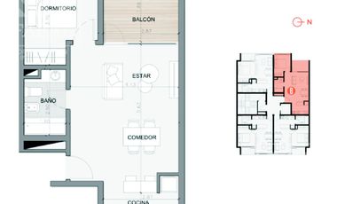 Departamento venta Santa Genoveva, 1 dormitorio, balcón y cochera opcional