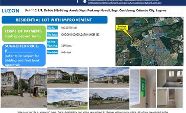 Condominium for sale in Evoliving Parkway, Canlubang, Calamba, Laguna