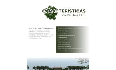 Terreno en Barrio Privado Portal del Arauco Sta Lucia