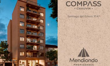 Depto 2 amb AL CONTRAFRENTE c/ balcón. Baño en suite toilette (Piso 5) - COMPASS Chauvin.