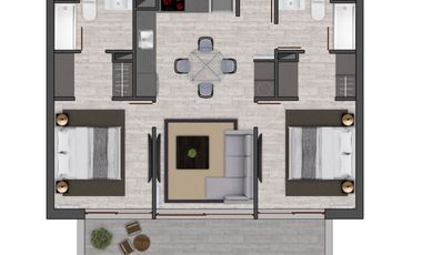 PRECIOSO DEPARTAMENTO EN VENTA EN TEMUCO, 2HAB 2BA