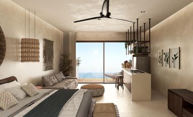 VENTA DE DEPARTAMENTO 1 RECAMARA PUERTO MORELOS, VISTA AL MAR