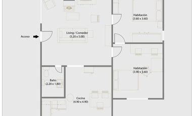 PH tres ambientes en venta en Malaver