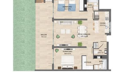 Venta - Departamento - PB Dpto 2  - 2 Dormitorios - Av. Steffenelli 1100 - Neuquén