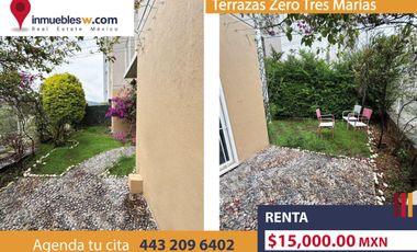DEPARTAMENTO EN RENTA EN TERRAZAS ZERO TRES MARIAS, MORELIA