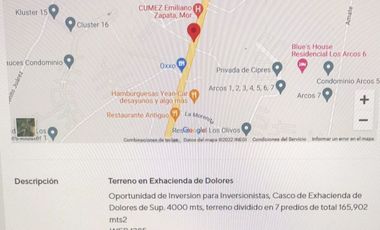 VENTA TERRENO PARA DESARROLLADORES EDO DE MORELOS