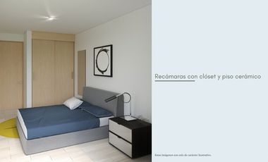 Departamento 55m2 de 1 Recamara con terraza