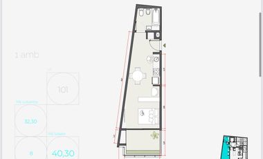 Departamento monoambiente en Venta a estrenar | Villa del Parque