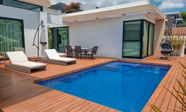 Casa de lujo amueblada, con alberca EN CHULA VISTA AJIJIC y  vista al lago