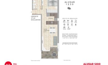 Departamento 1 dormitorio con amenities - Alvear 1200 - Rosario Parque | Venta