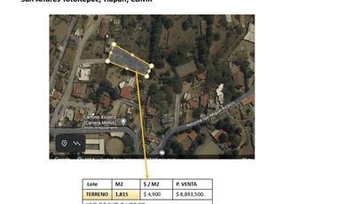 VENTA DE TERRENO ESCRITURADO / TLALPAN