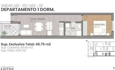 Departamento en  Sargento Cabral  Unidad U00-01