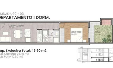 Departamento en  Sargento Cabral  Unidad U00-01