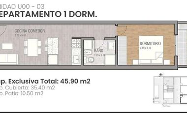 Departamento en  Sargento Cabral  Unidad U00-01