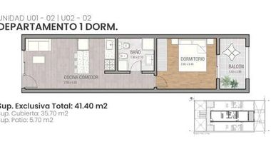 Departamento en  Sargento Cabral  Unidad U00-01