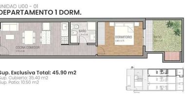 Departamento en  Sargento Cabral  Unidad U00-01
