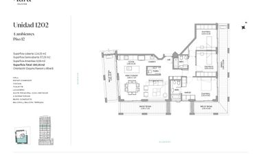 Venta departamento 4 ambientes en Olivos muy luminoso