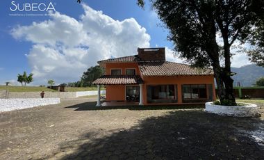 Casa campestre en venta, Coacoatzintla, chimenea, doble altura, terreno amplio