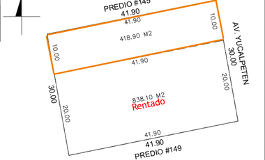 Terreno en Renta ubicado Puerto Lindo, Chelem.