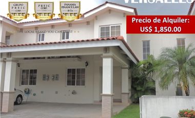 Alquiler Casa Reserva de Versalles Modelo Marsella 232 mts2