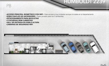 Departamento Monoambiente en venta en Palermo Hollywood