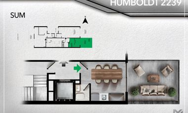 Departamento Monoambiente en venta en Palermo Hollywood